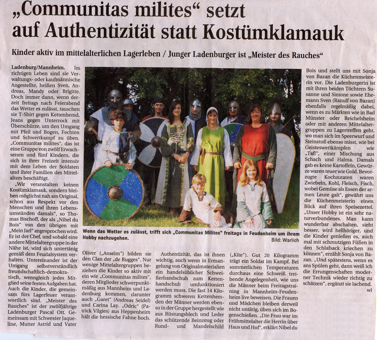 Communitas-Milites setzt auf Authentiztät